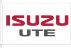 Isuzu Ute White and Red/Grey Rectangular 150cm x 90cm