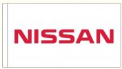 Nissan Red and White Rectangular 180cm x 90cm